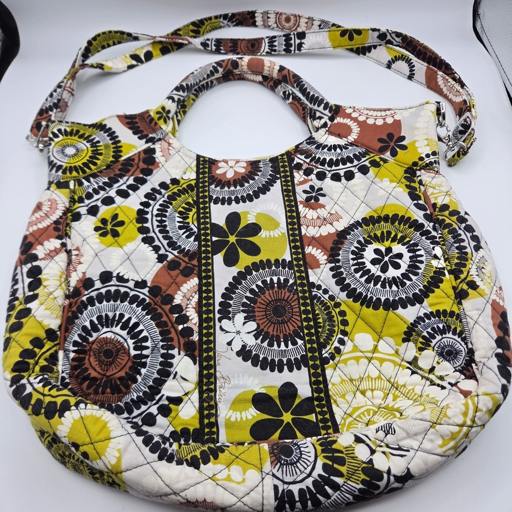 Vera Bradley Retired Cocoa Moss Two-Way Tote Bag Purse Crossbody